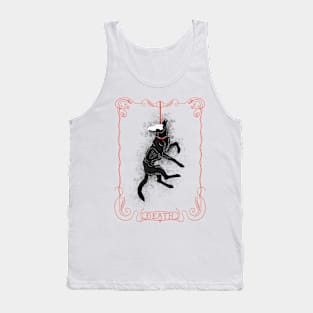 Death Tarot Doggo Card - Halloween Design - Background Tank Top